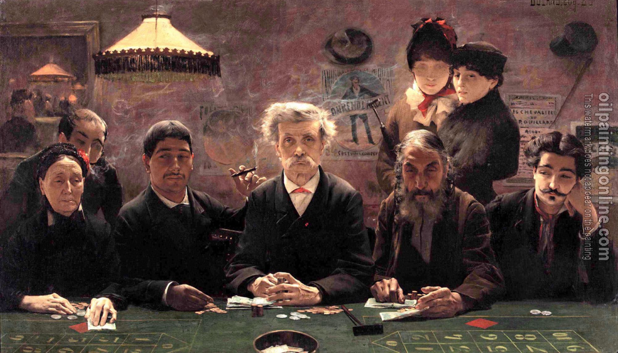 Jean Eugene Buland - The Gambling Den